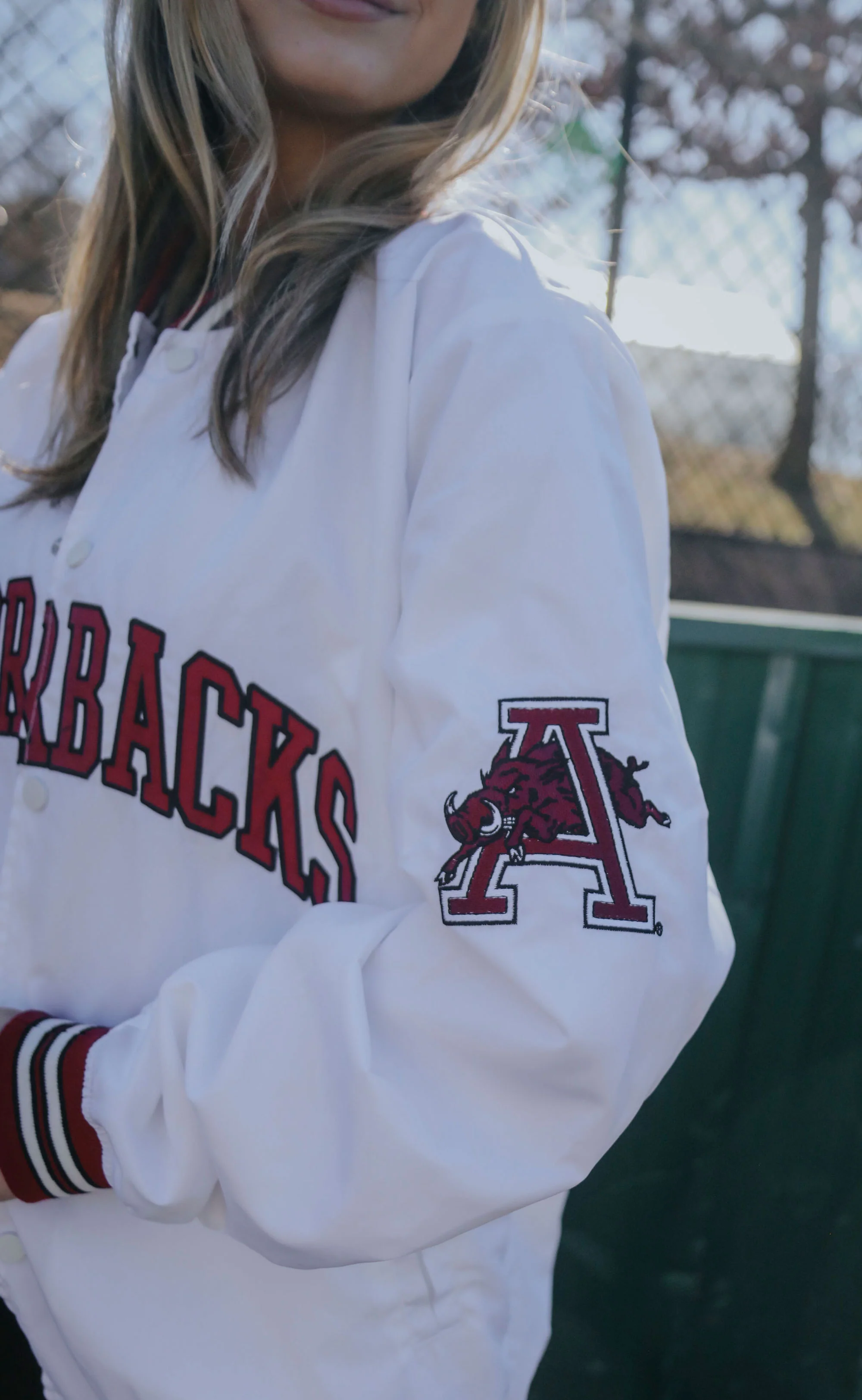 arkansas bomber jacket - white - Image 4