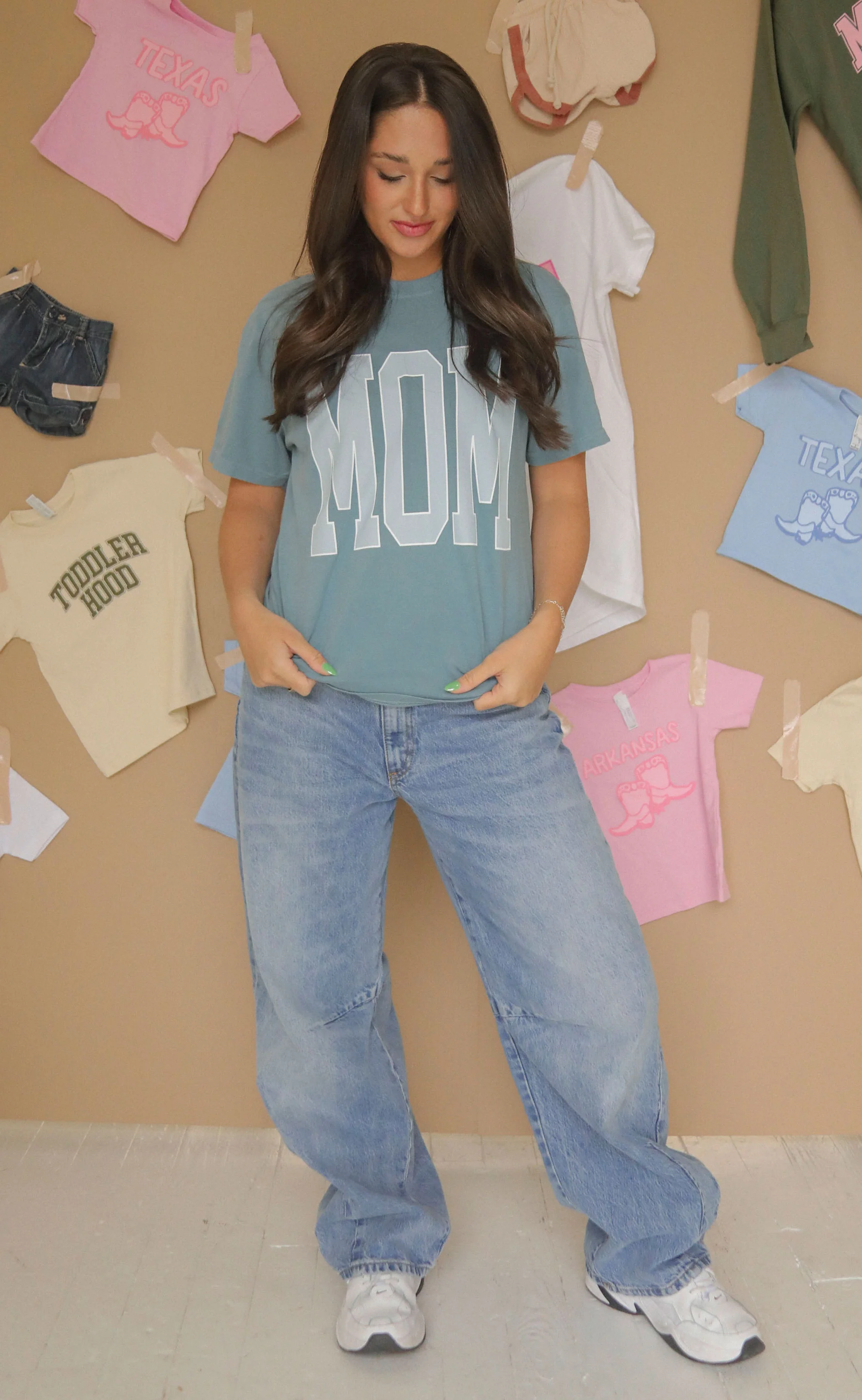 charlie southern: mom t shirt - blue - Image 3