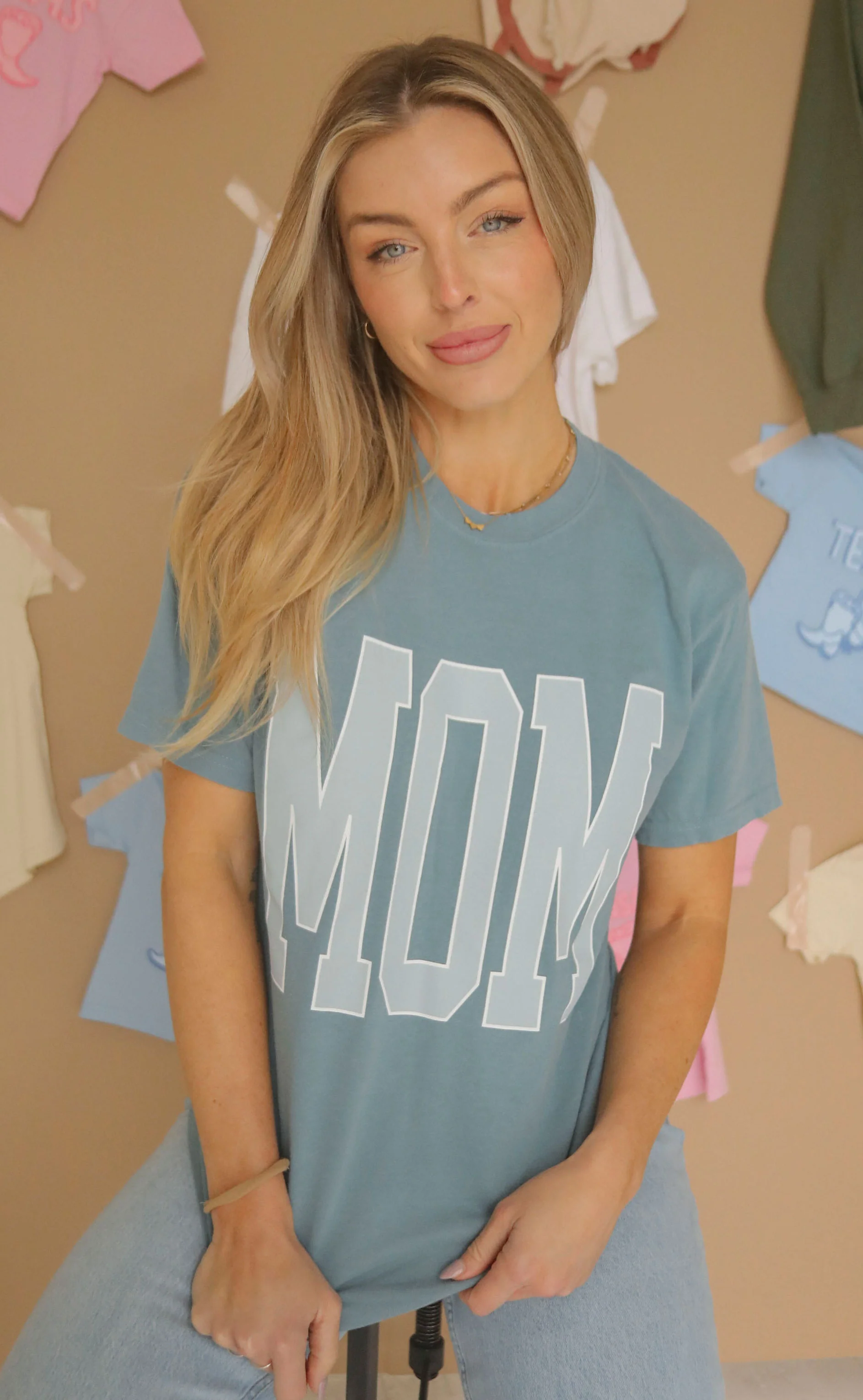 charlie southern: mom t shirt - blue - Image 4
