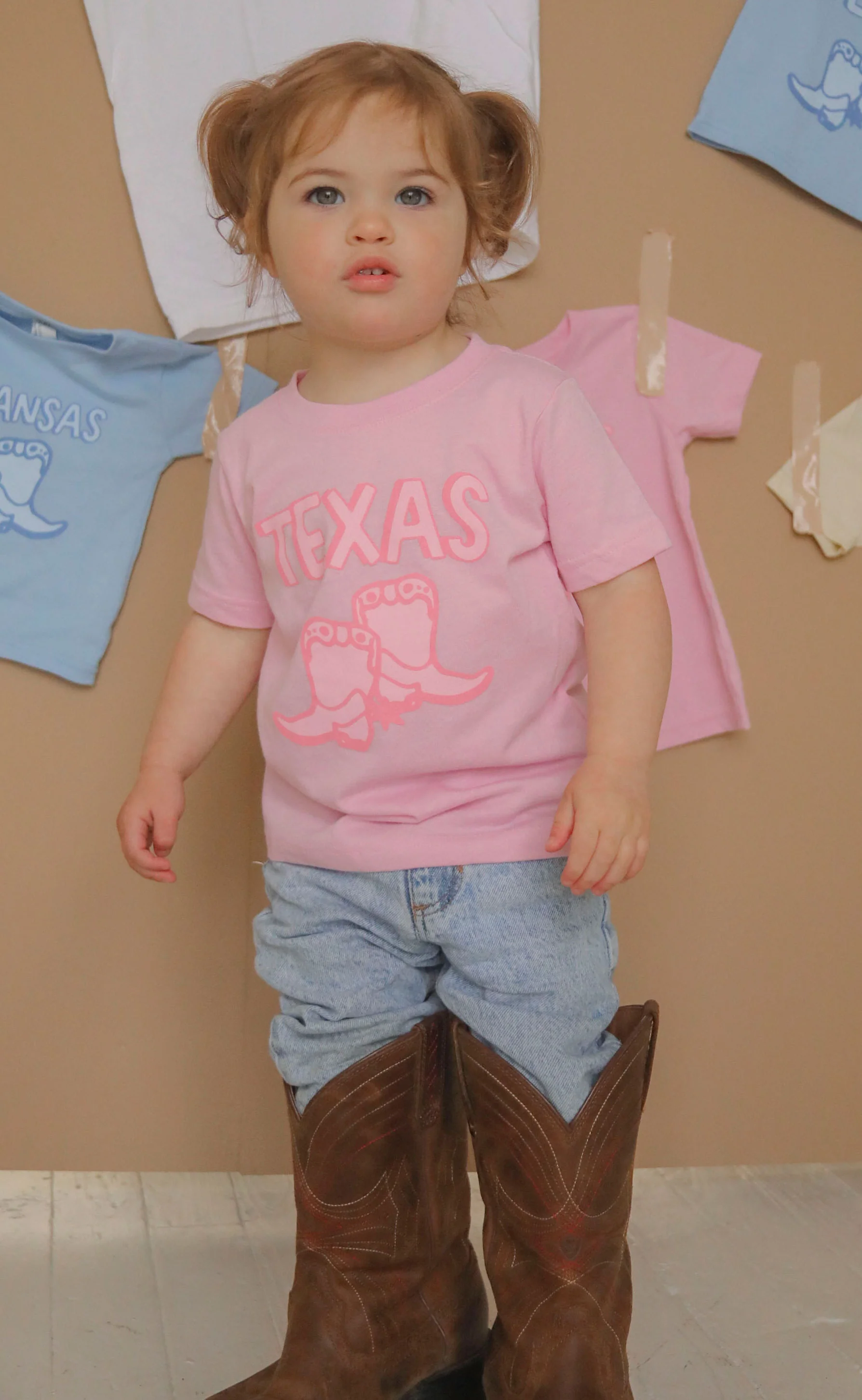 charlie southern: texas pink boots kids tee - Image 4