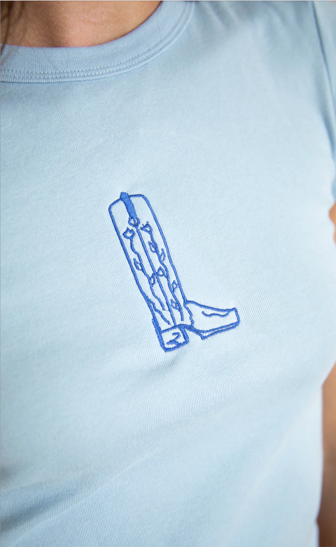 charlie southern x emma katherine art: boot scootin embroidered baby tee - Image 4