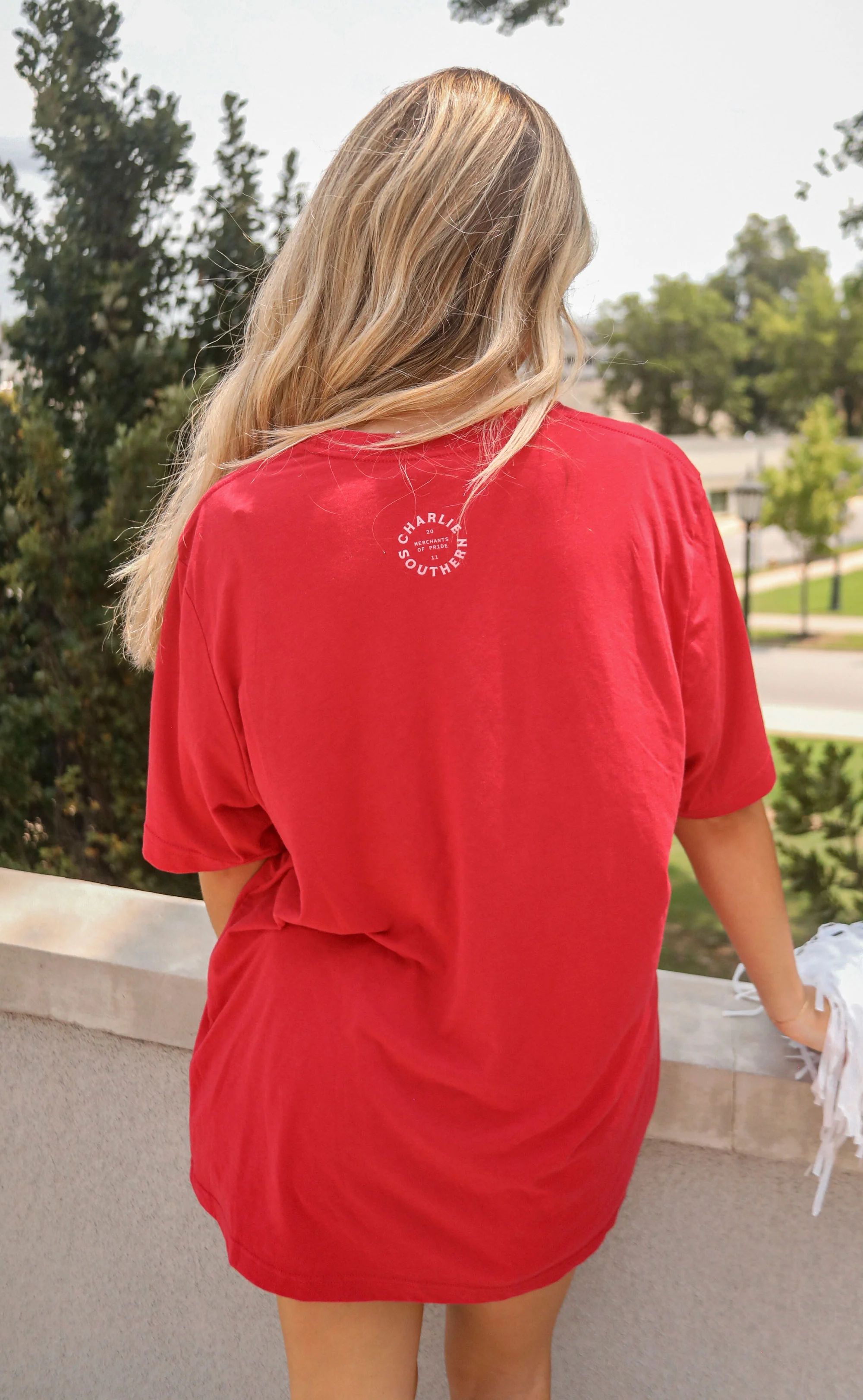 charlie southern: saturday in athens t shirt - red - Image 3