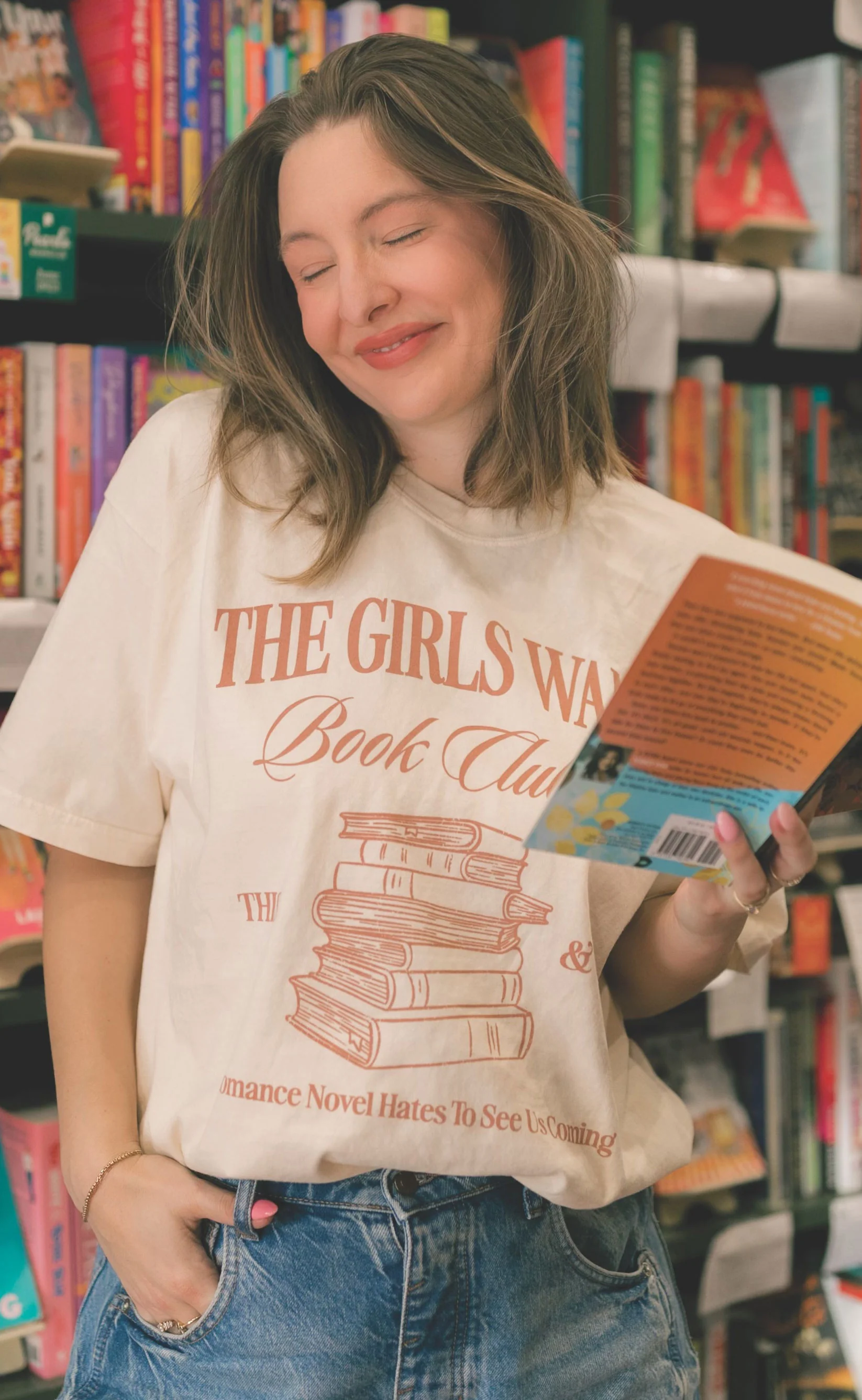 friday + saturday x jo johnson overby: girls want books t shirt - Image 4